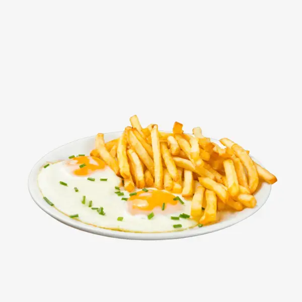 Cartofii casei cu branza rasa si ou ochi