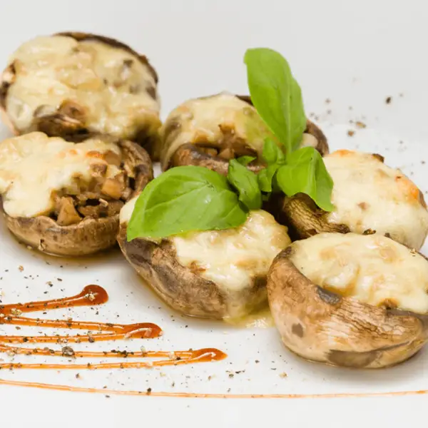 Ciuperci gratinate cu mozzarella